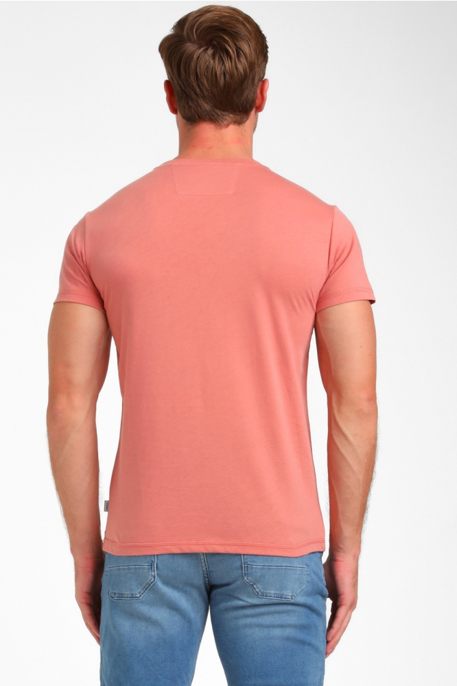 FRONT PRINTED T SHIRT 155913 SUNSET RED